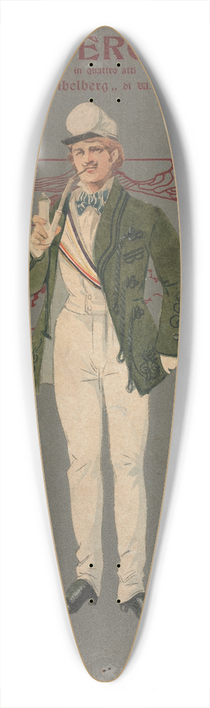 Pipein Gamba - Studenti atto I 39.3 inch art pintail longboard deck
