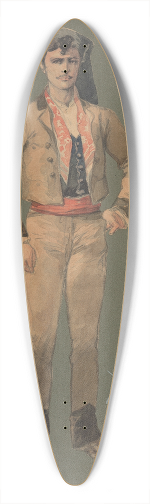 Pipein Gamba - Turiddu 39.3 inch art pintail longboard deck