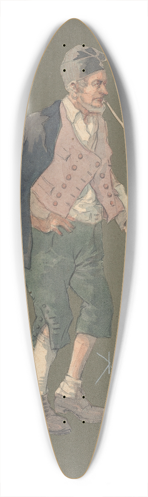 Pipein Gamba - Zio Blasi 39.3 inch art pintail longboard deck