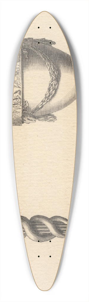 Placido Columbani - At Rome 39.3 inch art pintail longboard deck