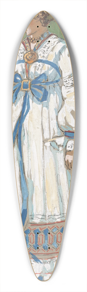 Plinio Codognato - Olga con strascico 39.3 inch art pintail longboard deck