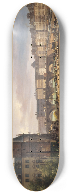 Giuseppe Canella - Le march aux fleurs, la Tour de lHorloge, le Pont au Change et le Pont-Neuf 8.25 inch art skate deck