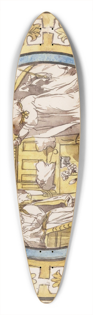 Prosper Lafaye - Annonciation, projet de vitrail 39.3 inch art pintail longboard deck