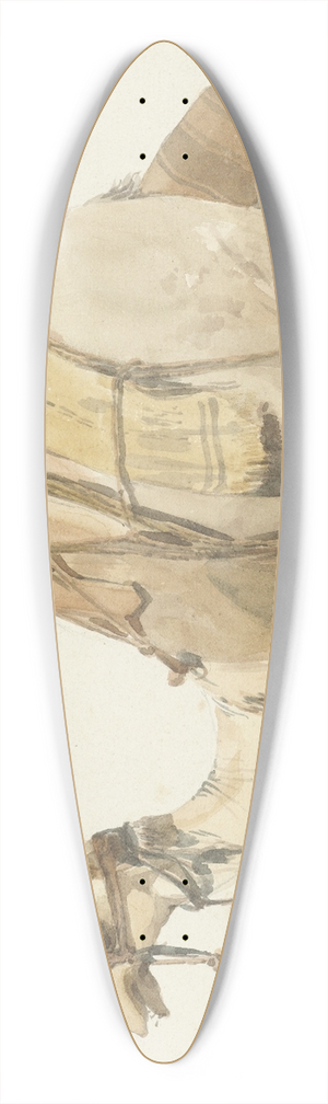 Prosper Marilhat - Zittende beladen kameel, George Antoine Prosper Marilhat 39.3 inch art pintail longboard deck