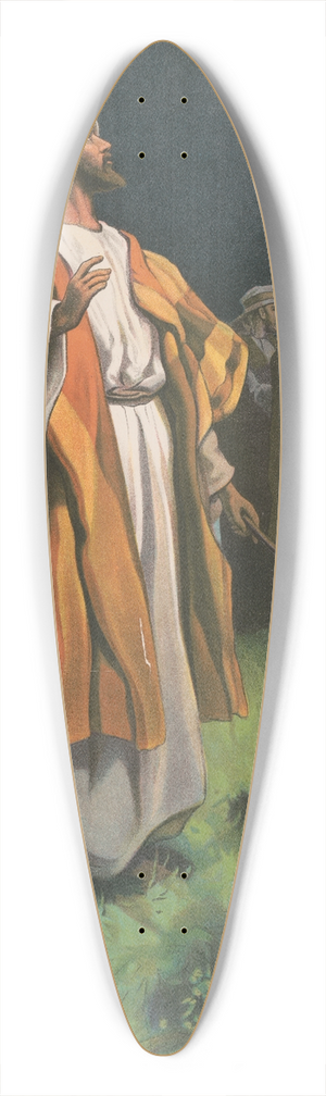 Providence Lith. Co - The shepherds find Jesus 39.3 inch art pintail longboard deck