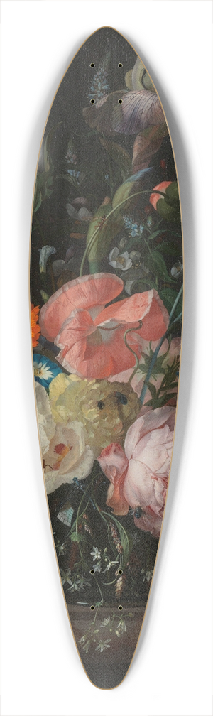 Rachel Ruysch - Still Life with Flowers on a Marble Tabletop 39.3 inch art pintail longboard deck