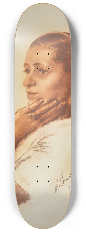 Alexandre Jacovleff - Portrait of Irene Andreeva 8.25 inch art skate deck
