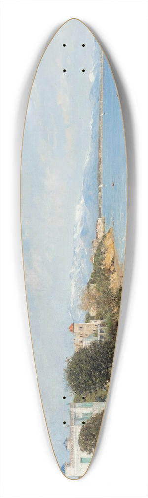 Rafael Senet y Perez - On the Mediterranean 39.3 inch art pintail longboard deck