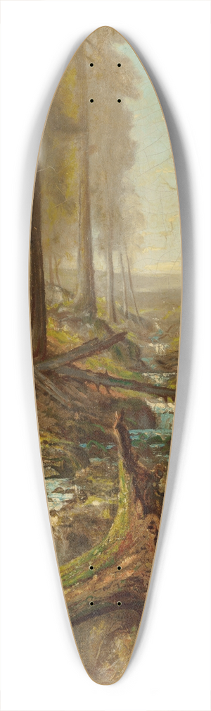 Ralph Albert Blakelock - Forest Interior 39.3 inch art pintail longboard deck