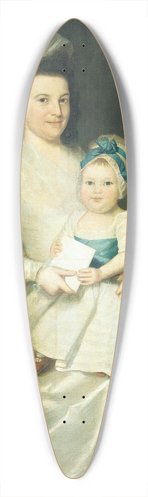 Ralph Earl - Lady Williams and Child 39.3 inch art pintail longboard deck