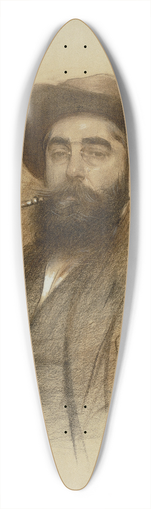 Ramn Casas - Self-portrait 39.3 inch art pintail longboard deck