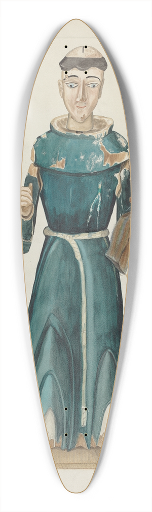 Ranka S. Woods - Santo  San Antonio de Padua 39.3 inch art pintail longboard deck
