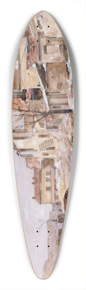 Raoul Arus - Sige de Paris 39.3 inch art pintail longboard deck
