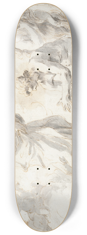 Giuseppe Ghezzi - God Expelling Adam and Eve 8.25 inch art skate deck