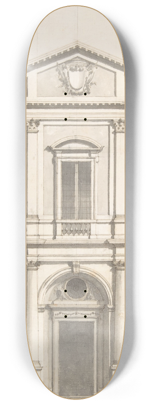 Giuseppe Jarmorini - Design for a Church Faade 8.25 inch art skate deck