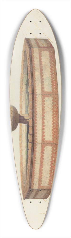 Raymond E. Noble - Mission Fountain 39.3 inch art pintail longboard deck