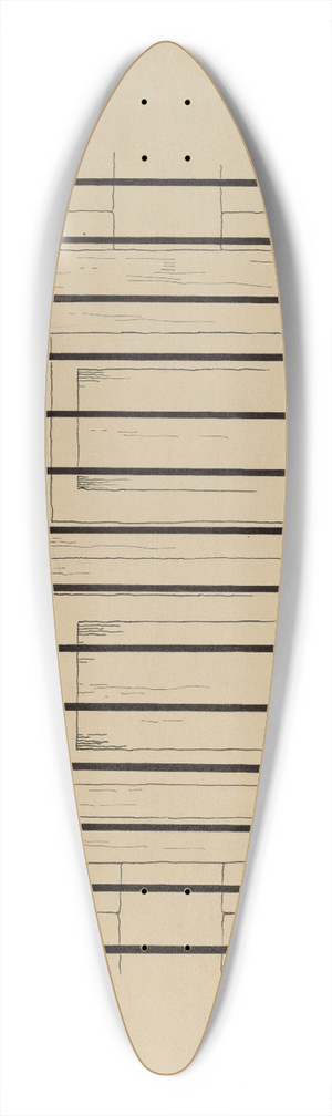 Ray Price - Balcony Railing 39.3 inch art pintail longboard deck