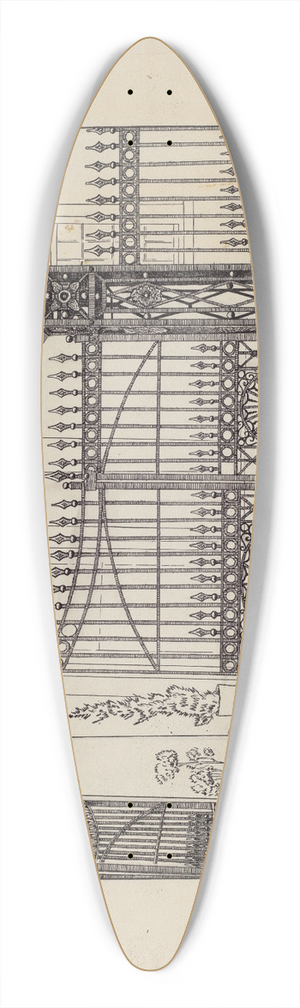 Ray Price - Iron Gate and Fence 39.3 inch art pintail longboard deck
