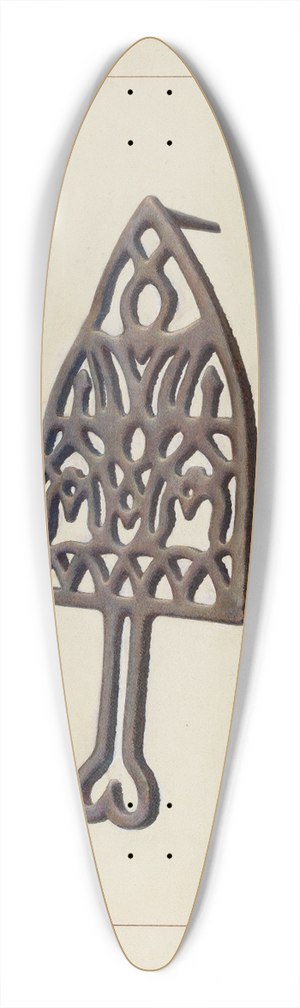 Regina Henderer - Iron Holder 39.3 inch art pintail longboard deck