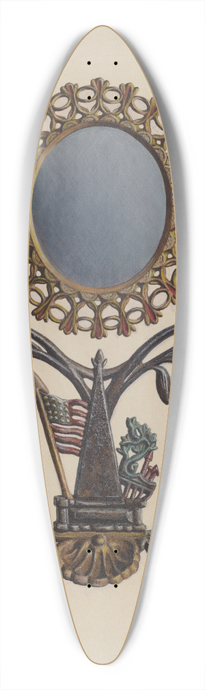 Regina Henderer - Jenny Lind Mirror 39.3 inch art pintail longboard deck