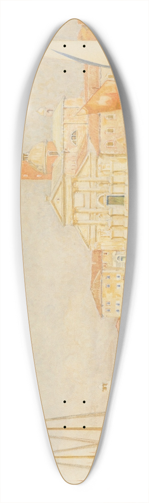 Reginald Barratt - San Giorgio Maggiore, Venice 39.3 inch art pintail longboard deck