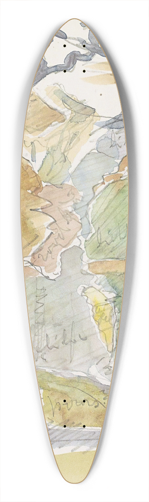 Reijer Stolk - Bospad in de herfst 39.3 inch art pintail longboard deck
