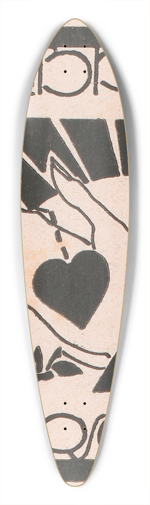 Reijer Stolk - Ex libris van P. Flrscheim 39.3 inch art pintail longboard deck