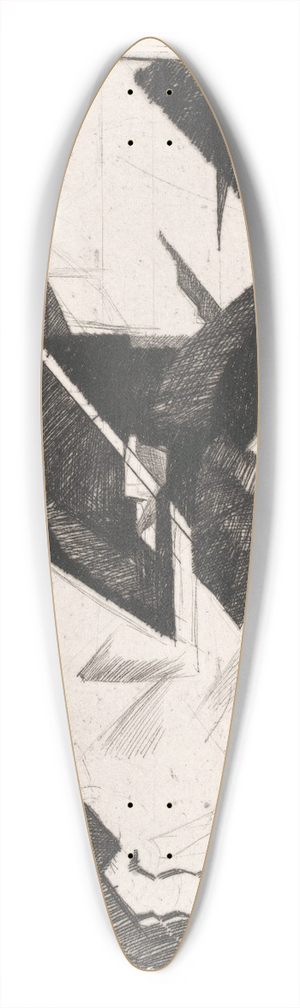 Reijer Stolk - Man en paard 39.3 inch art pintail longboard deck