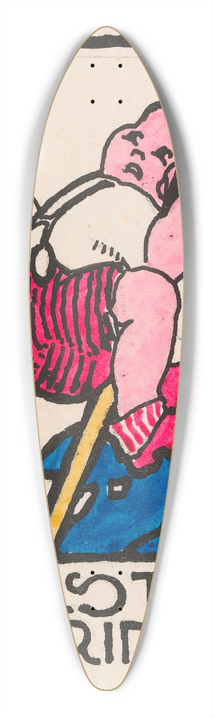 Reijer Stolk - Vignet `Polstok-Springen 39.3 inch art pintail longboard deck