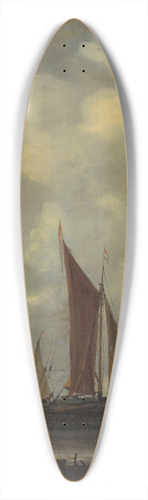 Reinier Nooms - Coast Scene 39.3 inch art pintail longboard deck