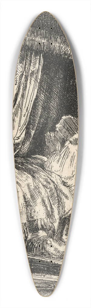 Rembrandt van Rijn - David in Prayer 39.3 inch art pintail longboard deck