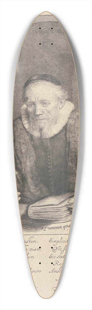 Rembrandt van Rijn - Jan Cornelis Sylvius, Preacher 39.3 inch art pintail longboard deck