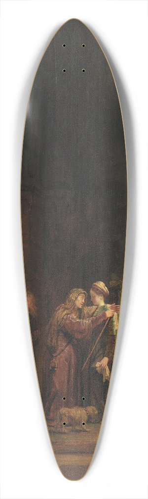Rembrandt van Rijn - The Visitation 39.3 inch art pintail longboard deck