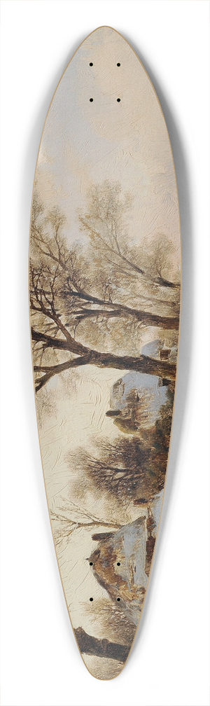 Remigius Adrianus van Haanen - Winterlandschaft 39.3 inch art pintail longboard deck