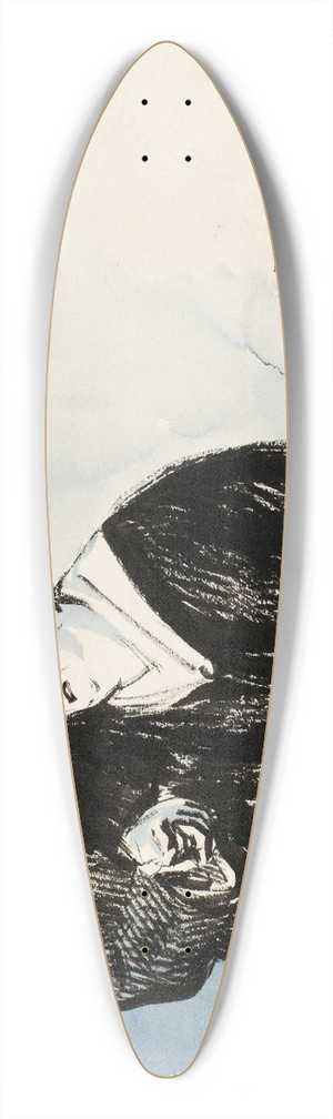 Ren Georges Hermann-Paul - Mourning 39.3 inch art pintail longboard deck