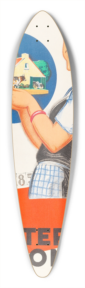 Ren Vincent - Loterie Nationale 39.3 inch art pintail longboard deck