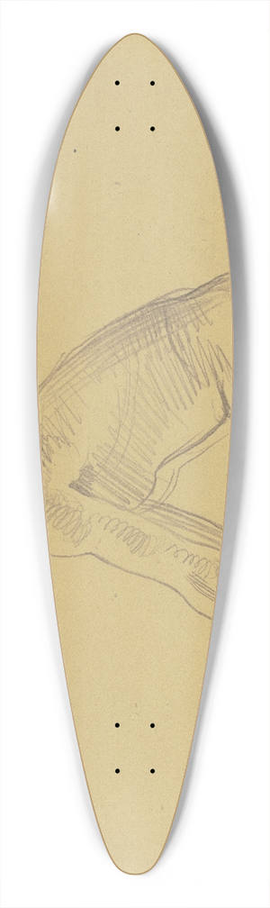 Richard Martin Werner - Weiblicher Akt, am Boden sitzend 39.3 inch art pintail longboard deck