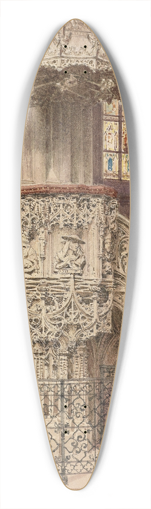 Richard Moser - Stephansdom Pilgramkanzel 39.3 inch art pintail longboard deck