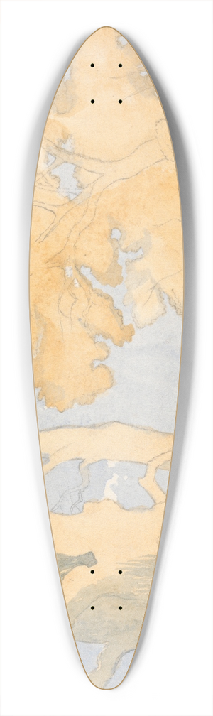 Richard Pettigrew Leitch - Trees 39.3 inch art pintail longboard deck
