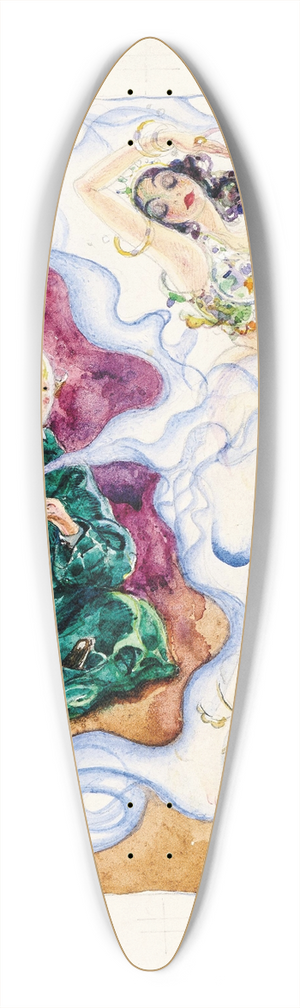 Richard Teschner - Kaffeewolke 39.3 inch art pintail longboard deck