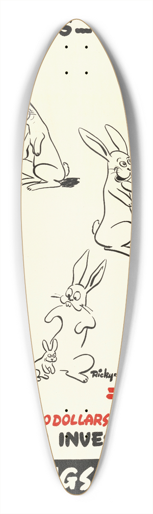 Ricky RCAF - It Multiples  War Savings Certificates 39.3 inch art pintail longboard deck
