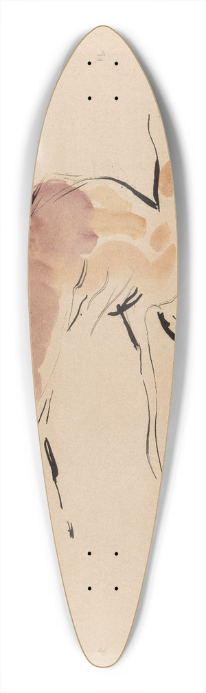 Rik Wouters - Young Deer 39.3 inch art pintail longboard deck
