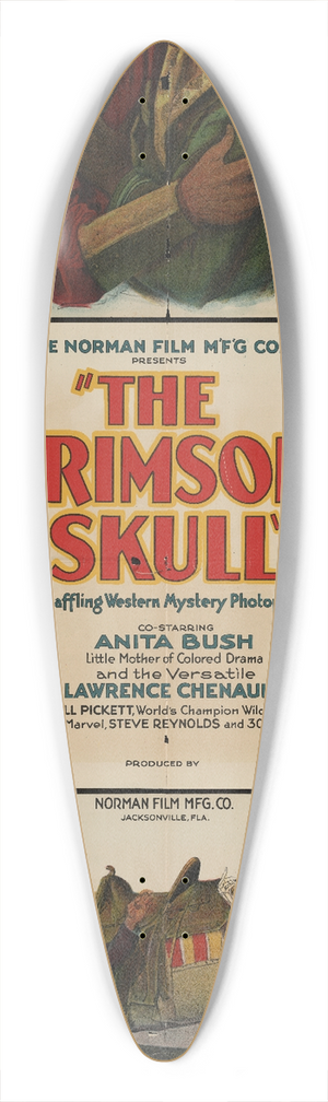 Ritchey Lith. Corp. - The crimson skull 39.3 inch art pintail longboard deck