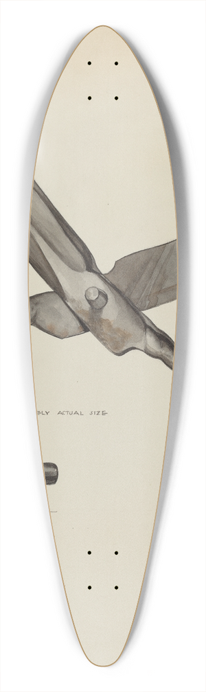Roberta Elvis - Scissors 39.3 inch art pintail longboard deck