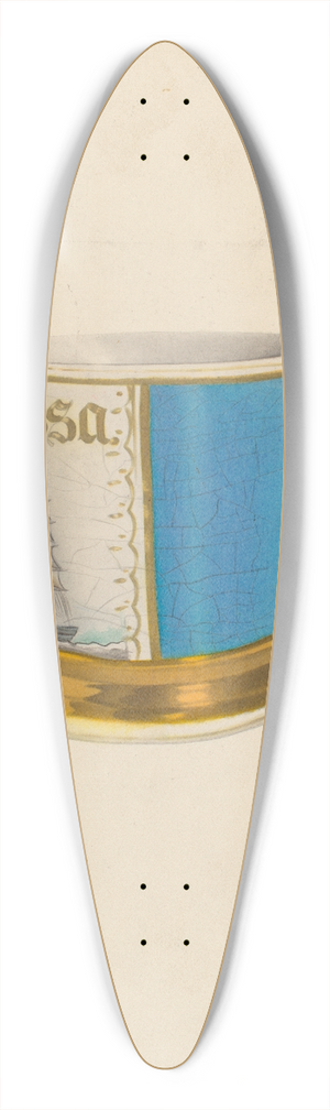 Roberta Spicer - Shaving Mug 39.3 inch art pintail longboard deck