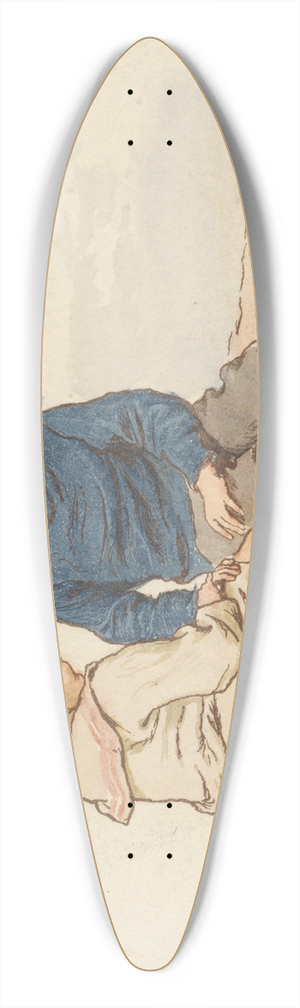 Robert Barnes - Two Boys 39.3 inch art pintail longboard deck