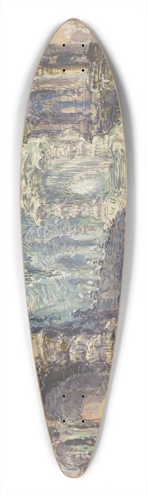 Robert Caney - Fantastic Pavilions in a Grotto 39.3 inch art pintail longboard deck
