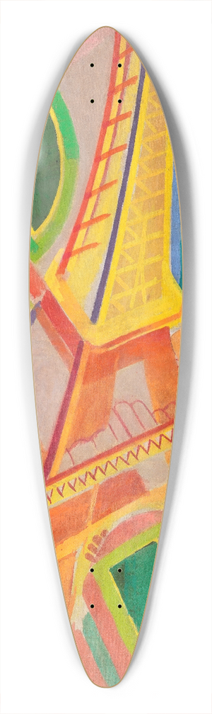Robert Delaunay - Eiffel Tower 39.3 inch art pintail longboard deck