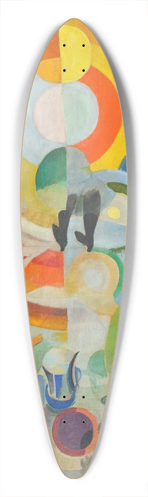 Robert Delaunay - Mange de cochons 39.3 inch art pintail longboard deck