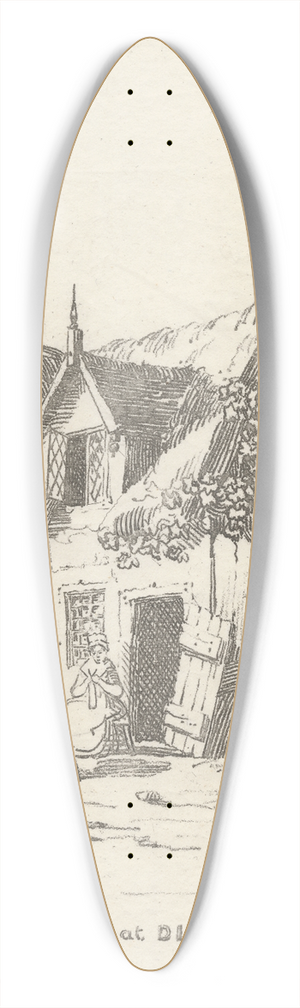 Robert Dixon - Cottage at Diss 39.3 inch art pintail longboard deck
